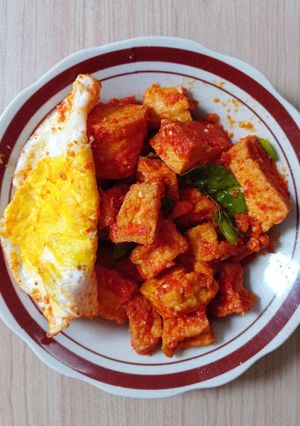 Foto resep Tahu Goreng Balado dengan Telur Ceplok