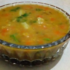 A picture of Chana dal vegetable curry.