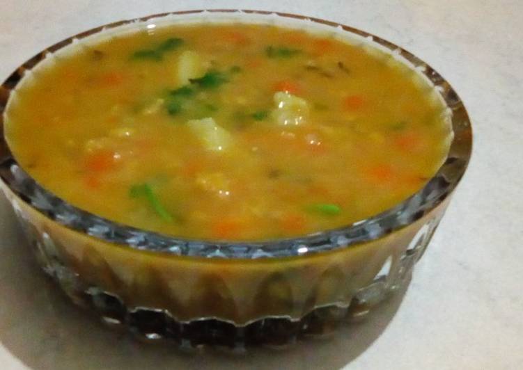 Steps to Make Homemade Chana dal vegetable curry