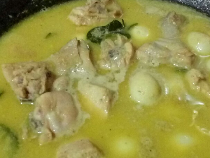 Resep Opor ayam telur puyuh bumbu rempah Untuk Pemula