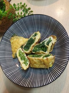 菠菜煎蛋捲 的食譜成品照片