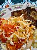 Ensalada apio zanahoria tomate y repollo blanco