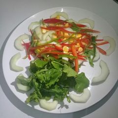 Sweetcorn, cucumber n lettuce salad # salad contest# A picture of Sweetcorn, cucumber n lettuce salad # salad contest#.