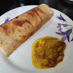 Dosa and Garlic Kurma A picture of Dosa and Garlic Kurma.