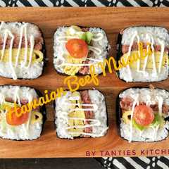 A picture of Hawaian Beef Musubi.