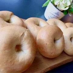 A picture of Homemade bagels.