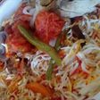 برياني وسمك على بخار وسلطه