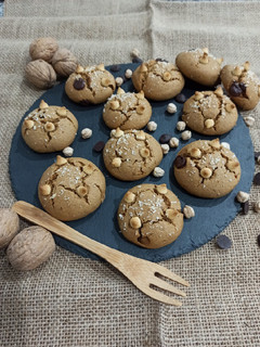 Foto principal de Cookies de chocolate 🍫 y coco 🥥 con harina de garbanzos