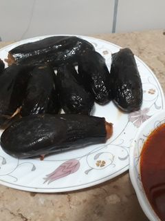 صورة لوصفة محشي الباذنجان الحلبي بالبرغل 😋❤