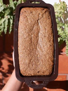 Foto de Bolo de banana com aveia, farinha de linhaça e açúcar mascavo