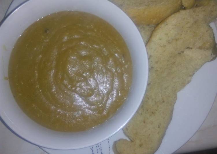 Recipe of Speedy Split peas soup and Dombolo