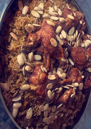 صورة لوصفة كبسه تركيه مع دجاج تركي