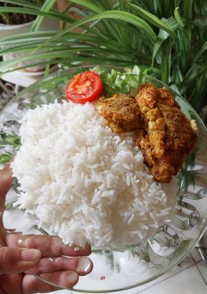 عکسی از دستور مدل دوم : مرغ سوخاری غذای خوشمزه و فوری💝😋