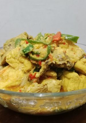 Foto resep Ayam tahu bumbu kuning kuah pedas