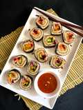 Foxtail Millet Vegetable. Sushi Rolls