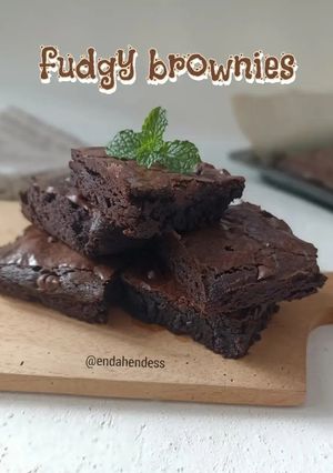 Foto resep Fudgy Brownies Triple Chocolate