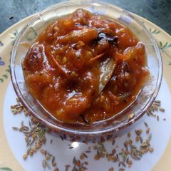 Tamatar khajur ki chutney A picture of Tamatar khajur ki chutney.