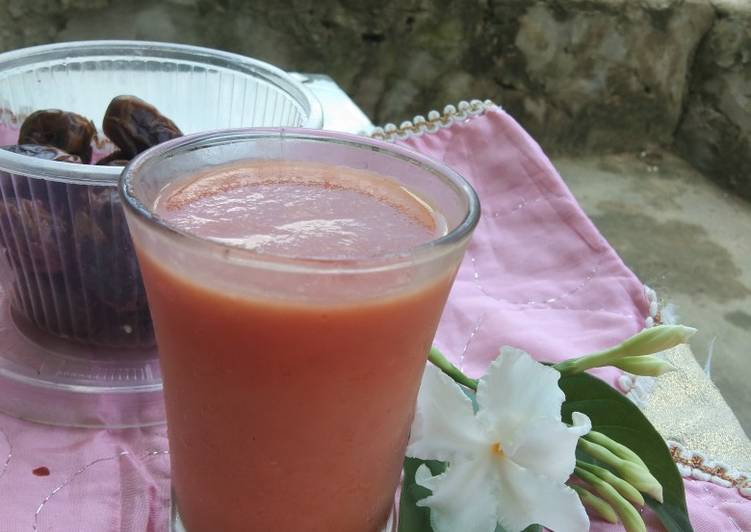 Cara Gampang Menyiapkan Jus Kurma Pepaya, Menggugah Selera