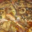 Suquet de corvina con cigalas y calamares