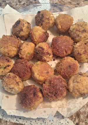 Una foto de Bombas de zapallo y arroz