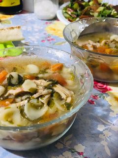 صورة لوصفة شوربة خضار بالدجاج