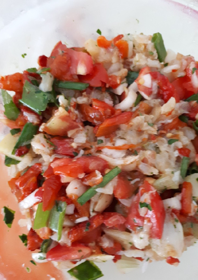 Una foto de Ensalada con bacalao