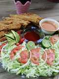 Breaded Fish Fillet Fajitas
