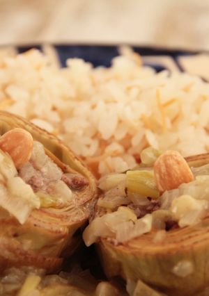 Una foto de Alcachofas rellenas de carne picada