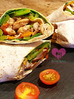 Una foto de Wrap de pollo con verduras ¡Saludable!