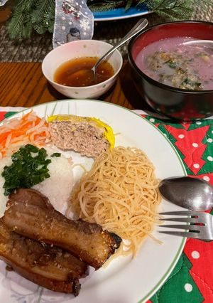A picture of Vietnamese Broken Rice with Grilled Pork Belly.