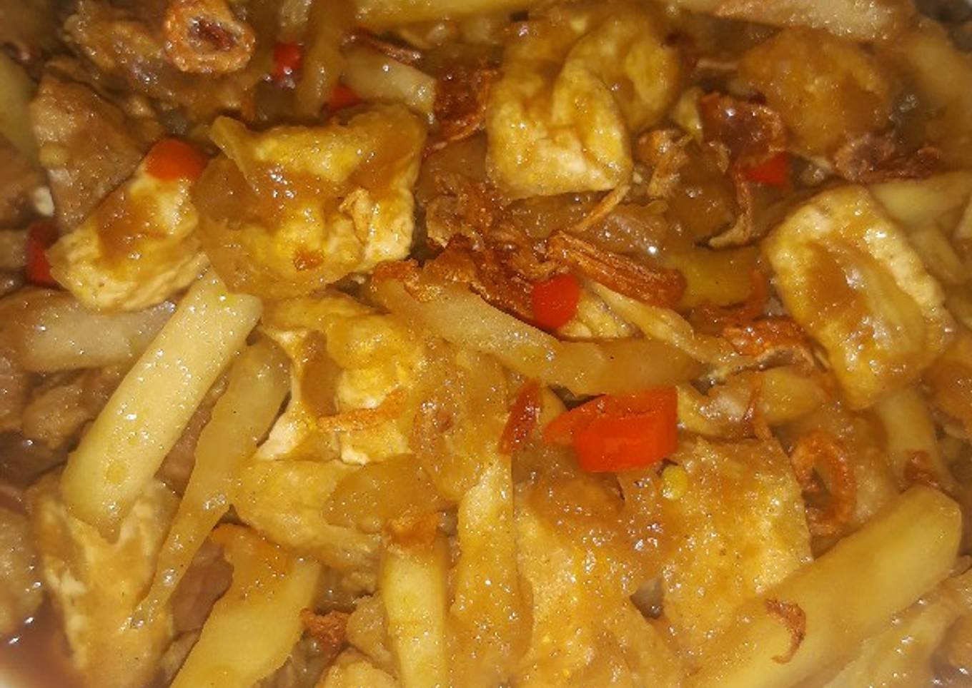 Tumis Pepaya Daging Sapi