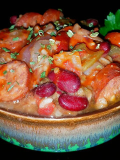 A picture of Mike's EZ Red Beans & Rice.