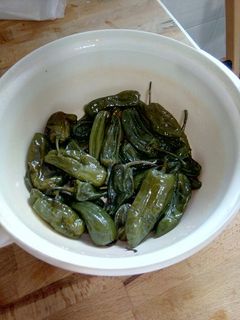Una foto de Pimientos fritos en el microondas