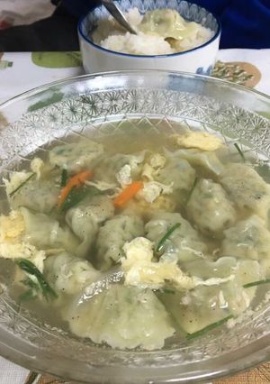 Hình của món Canh sủi cảo.