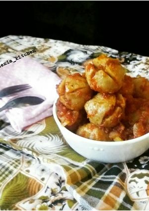 Foto resep Bakso balado 👌