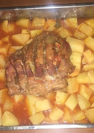 Foto de Lombo assado no forno com batatas