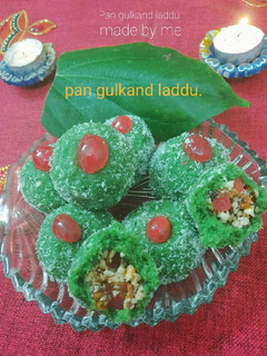 ગુલકંદ પાન લાડુ(Gulkand paan ladoo Recipe in Gujarati) રેસીપી મુખ્ય ફોટો