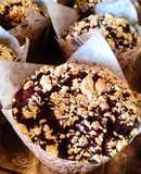 Dark Chocolate and Cashew Crumble Muffins