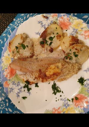 Una foto de Merluza al roquefort