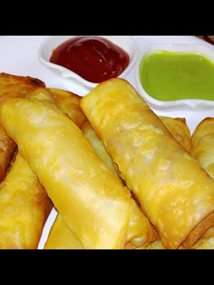 A picture of Veg spring rolls.