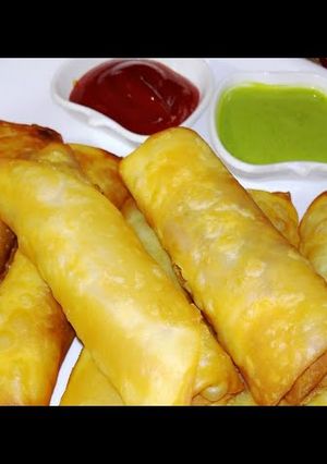 A picture of Veg spring rolls.
