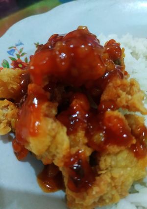 Foto resep Ayam Popcorn saus barbeque