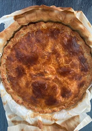 Une photo de Tourte aux deux courgettes 🥧🥧🥧