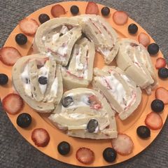 A picture of Japanese Fruit cake.