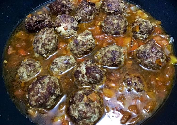 Simple Way to Prepare Quick Burger Meatballs in Soy Sauce