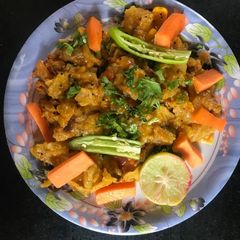 A picture of Roti Masala (Roti Upma).