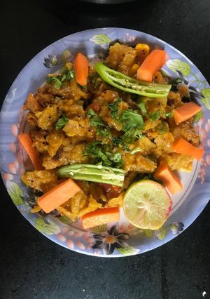 A picture of Roti Masala (Roti Upma).