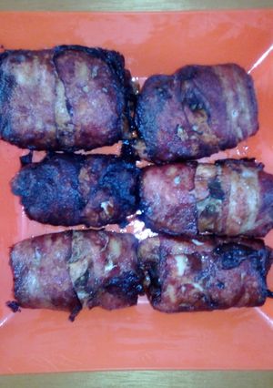 Una foto de Rollos de pollo con tocineta