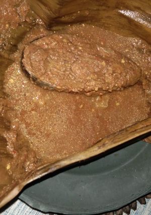Foto resep Botok Ikan Jambal bumbu kluwek extra Hot