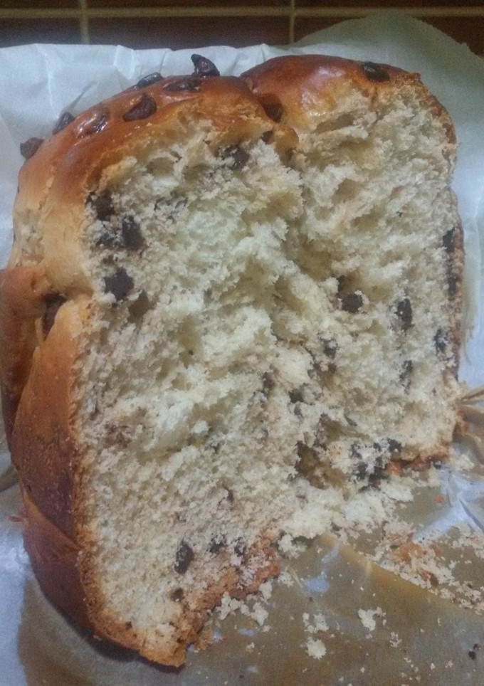 Una foto de Panettone con pepitas de chocolate con Thermomix